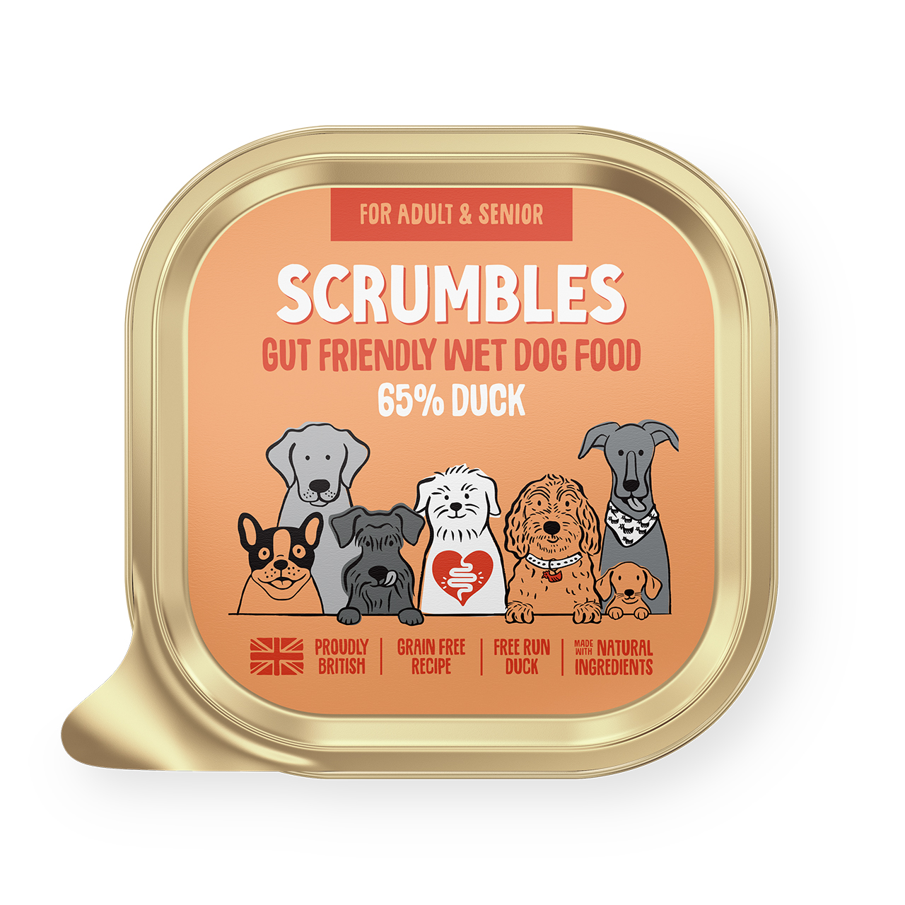 Scrumbles Grain Free Adult Wet Dog Food Duck