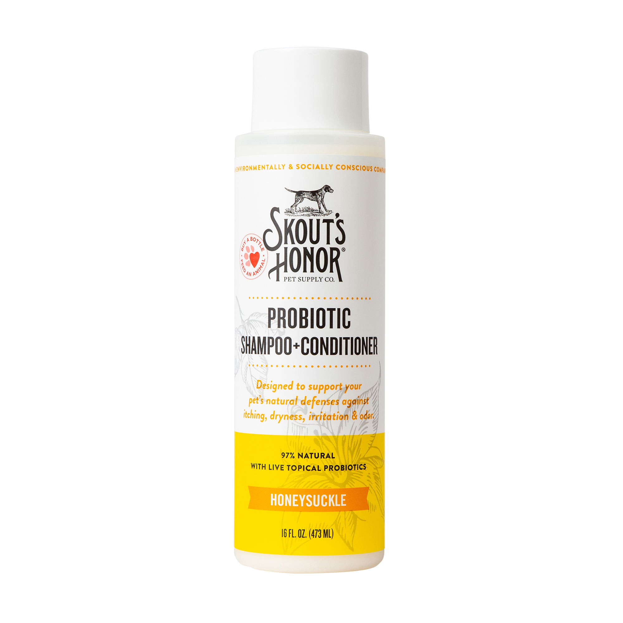 Skout's Honor Probiotic Shampoo & Conditioner for Cats & Dogs Honeysuckle