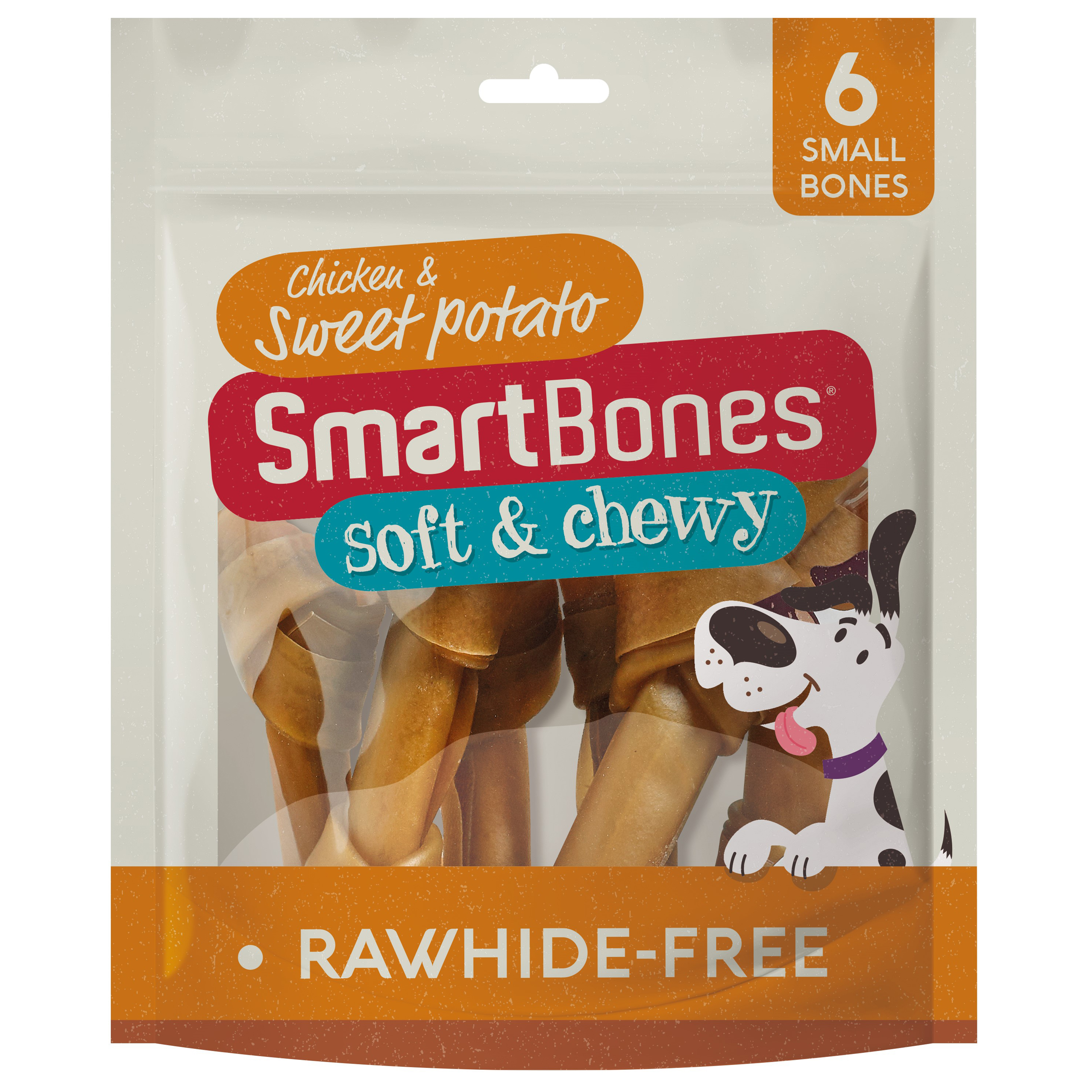 SmartBones Small Breed Dog Bone Chew Sweet Potato