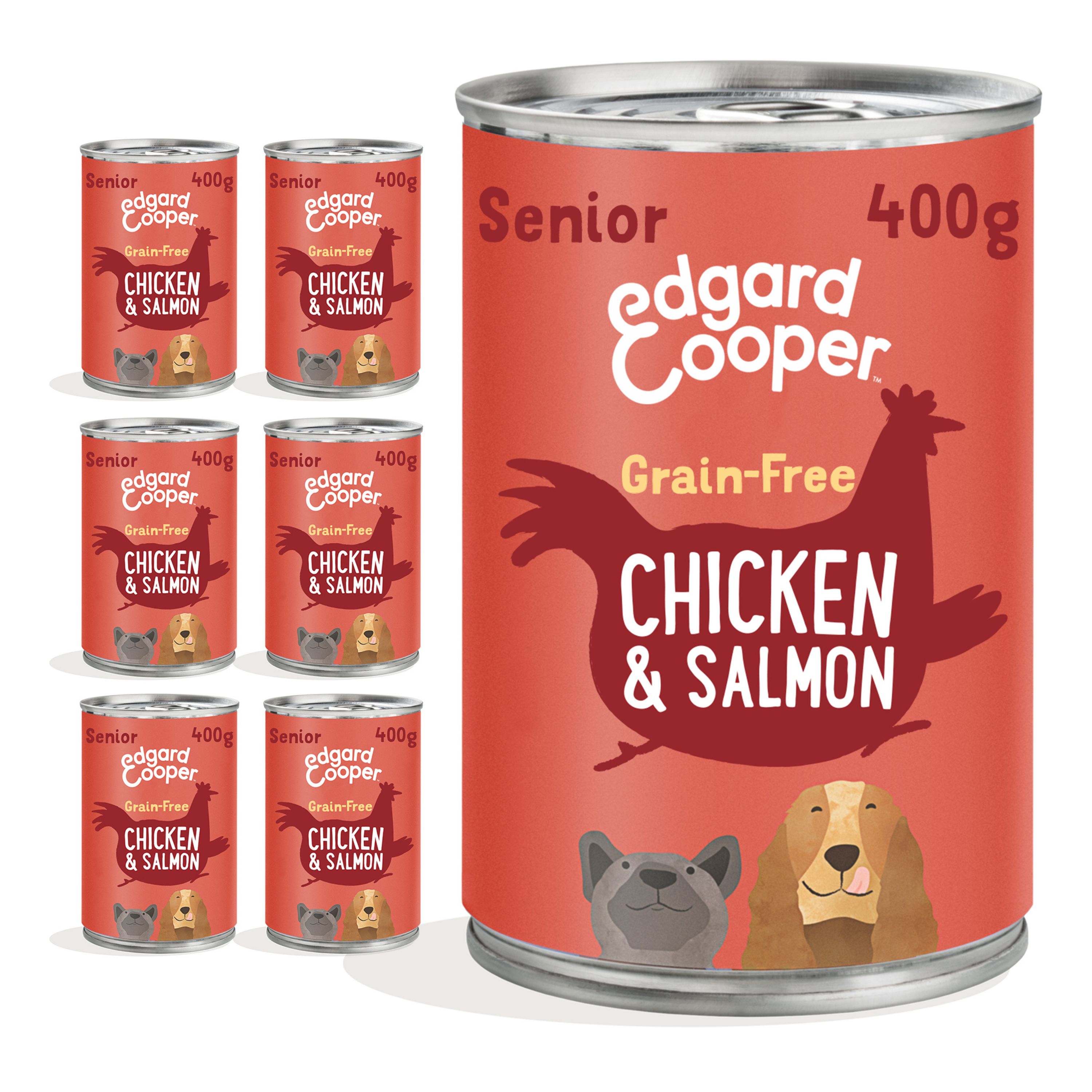 Edgard & Cooper Grain Free Senior Wet Dog Food Chicken & Salmon