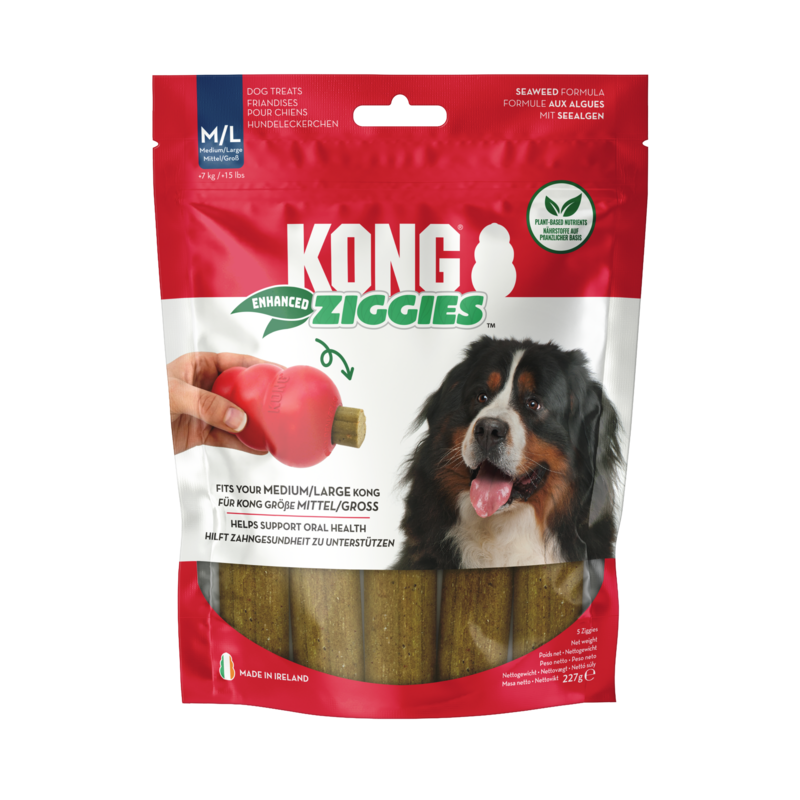 Kong Enhanced Ziggies Dog Snacks Medium Large