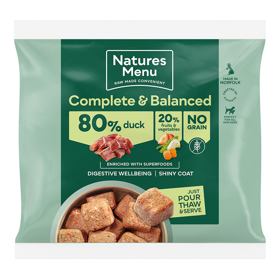 Natures Menu Complete & Balanced 80/20 Frozen Adult Dog Food Duck