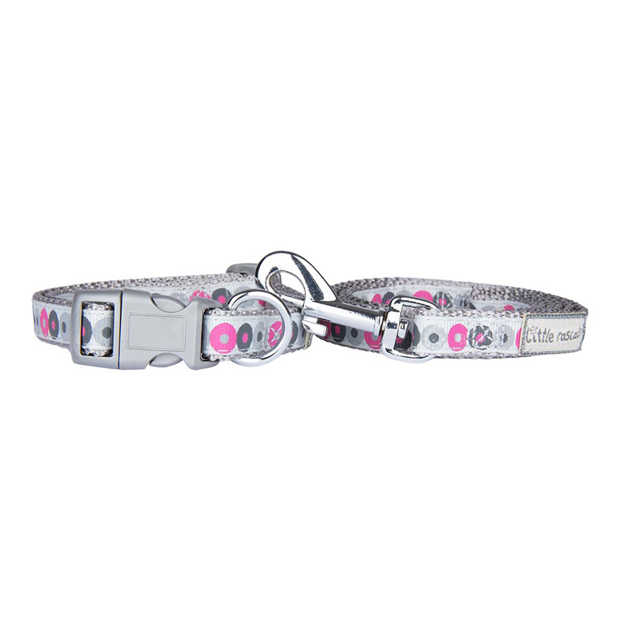 Little Rascals Puppy Collar & Lead Set Pink