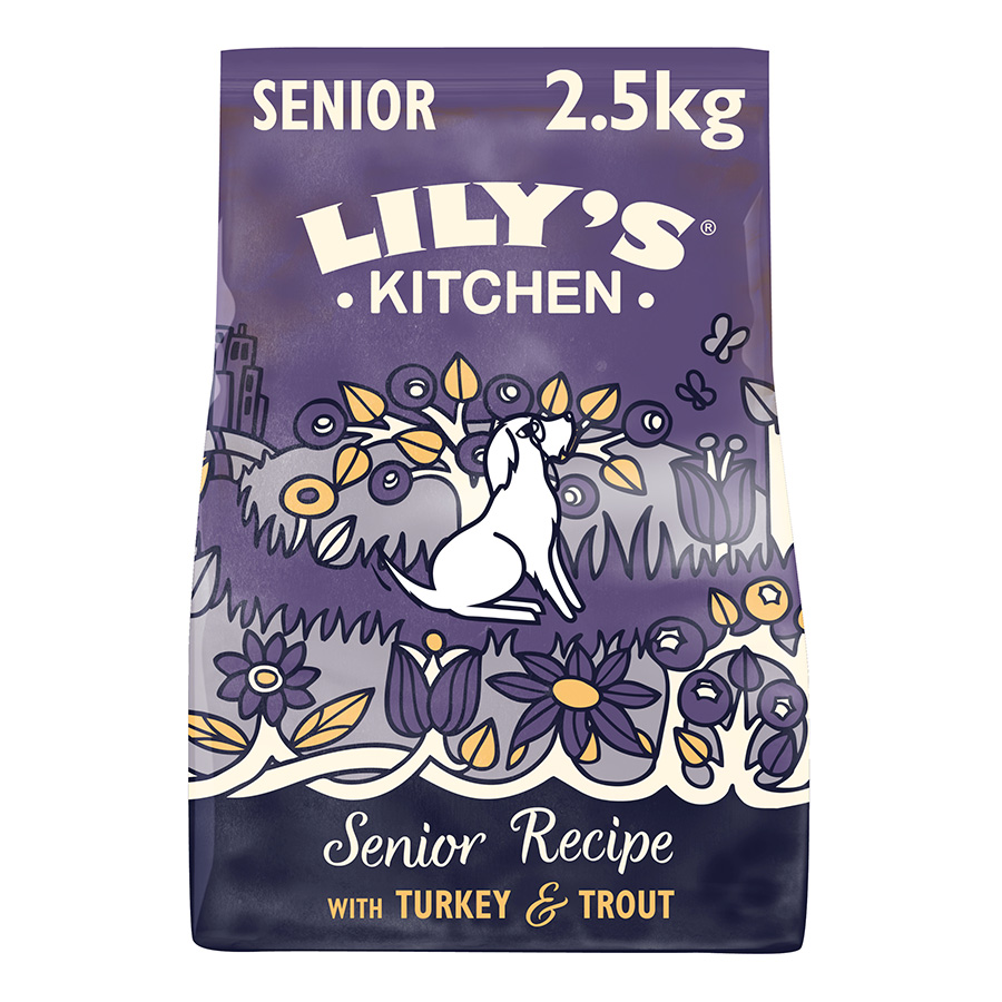 Lily's Kitchen Senior Recipe Dry Dog Food Turkey & Trout