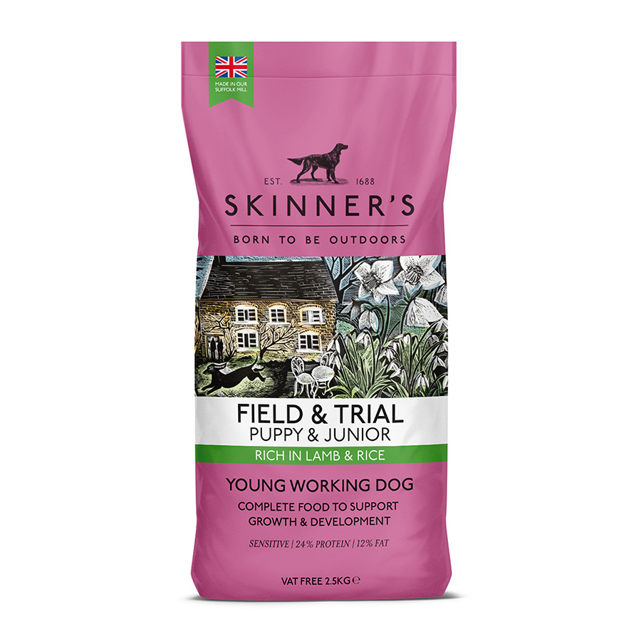 Skinner's Field & Trial Working Puppy & Junior Dry Dog Food Lamb & Rice