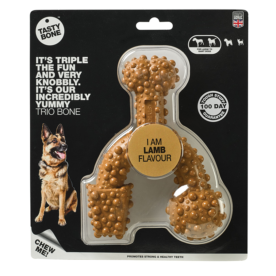 TastyBone Trio Lamb Super Tough Dog Chew Toy - Large Breeds