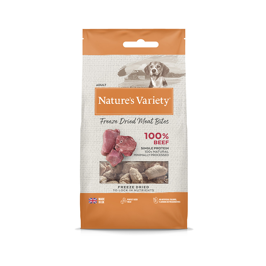 Natures Variety Adult Dog Freeze Dried Food Topper & Treat Beef