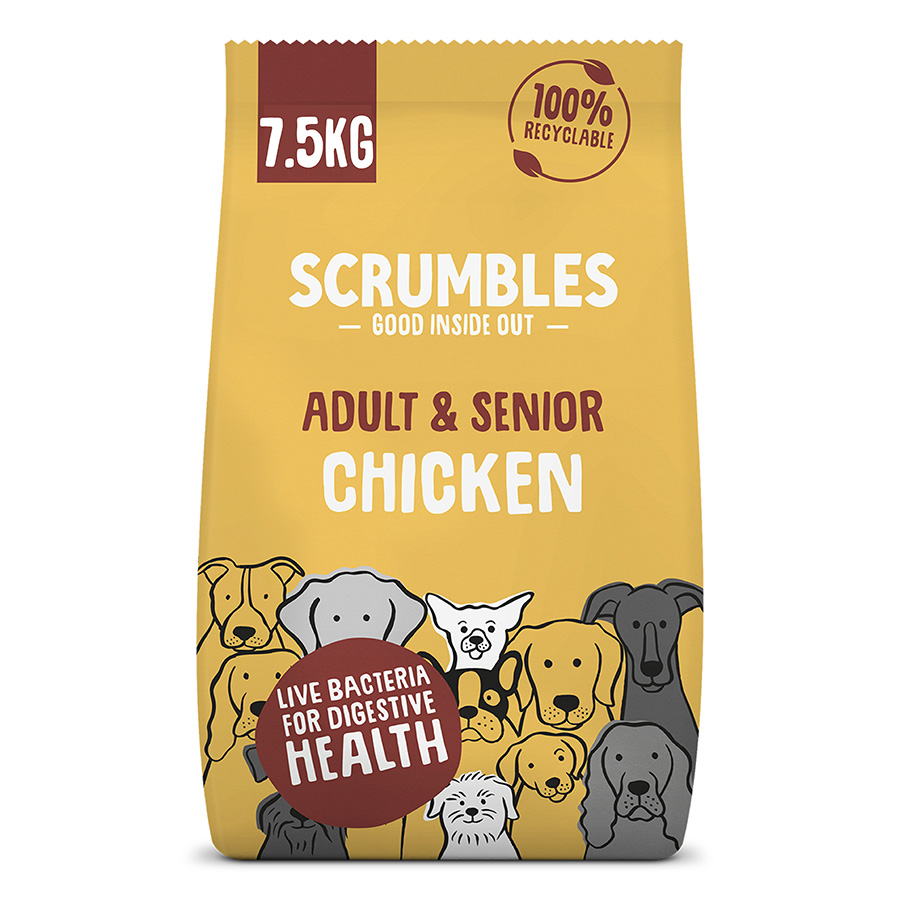 Scrumbles Adult & Senior Dry Dog Food Chicken