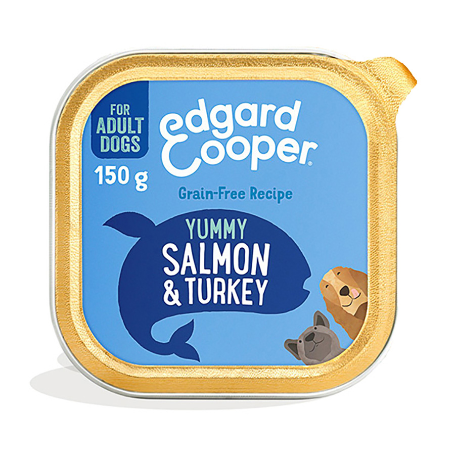 Edgard & Cooper Grain Free Adult Wet Dog Food Salmon & Turkey 150g