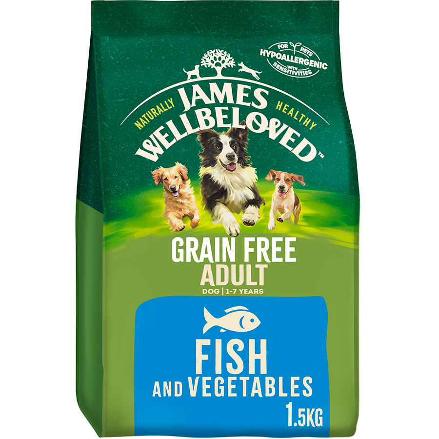 James Wellbeloved Grain Free Adult Dry Dog Food Fish & Veg
