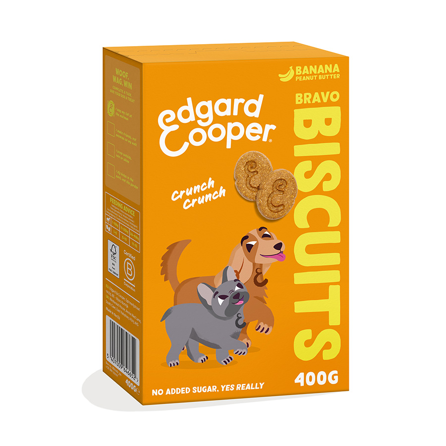 Edgard & Cooper Dog Treat Biscuits Banana